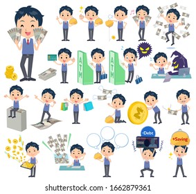 A set of school boy with concerning money and economy.There are also actions on success and failure.It's vector art so it's easy to edit.
