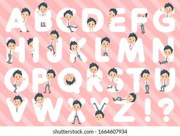 A set of school boy designed with alphabet.Characters with fun expressions pose various poses.It's vector art so it's easy to edit.
