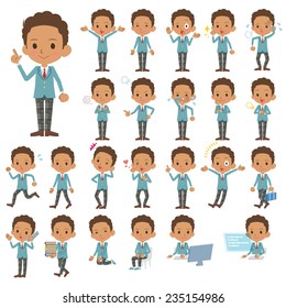 A set of School boy with who express various emotions.
There are actions related to workplaces and personal computers.
It's vector art so it's easy to edit.