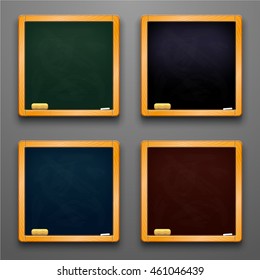 Set of school chalk boards.