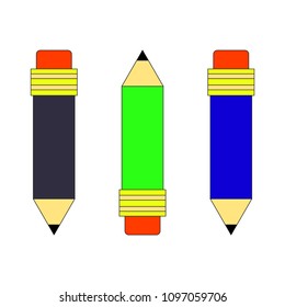 set of the school clerical vector pencils image