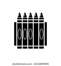 Set of School Crayons of Various Colors for Art and Creativity