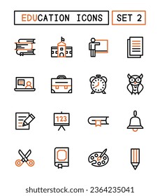Set Of School And Education Icons