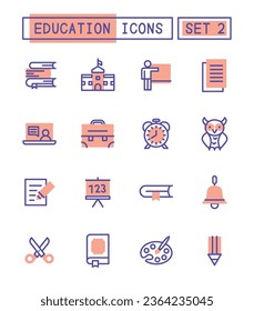 Set Of School And Education Icons