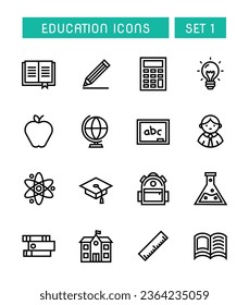 Set Of School And Education Icons