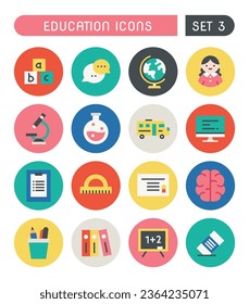 Set Of School And Education Icons