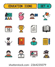 Set Of School And Education Icons