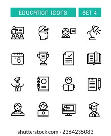 Set Of School And Education Icons