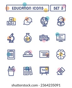 Set Of School And Education Icons
