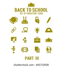 set of school and education icons