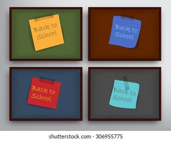 set of school elements