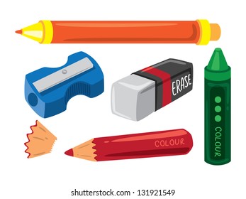 set of school equipment