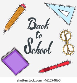 A set of school equipment