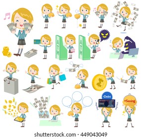 A set School girl with concerning money and economy.
There are also actions on success and failure.
It's vector art so it's easy to edit.