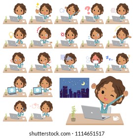 A set of School girl on desk work.
There are various actions such as feelings and fatigue.
It's vector art so it's easy to edit.