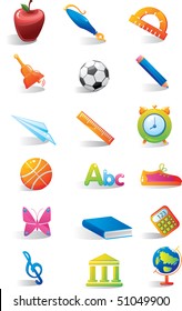 set of school icons