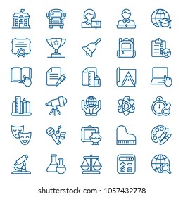 Set school icons  Vector illustration