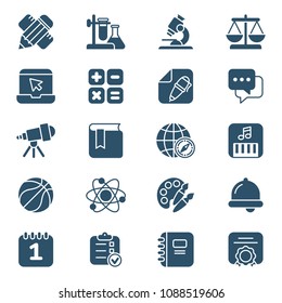 Set of school icons. Vector illustration