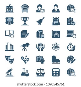 Set of school icons. Vector illustration