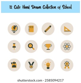 Set school illustration design template.