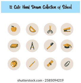 Set school illustration design template.