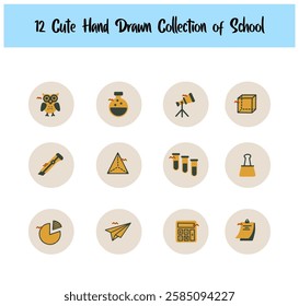 Set school illustration design template.