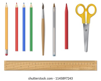 Writing utensils stock vector. Illustration of objects - 30761403