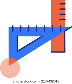 Set of school rulers icon
