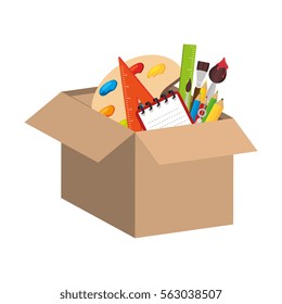 set school supplies icons