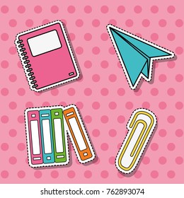 set school tools education patches stickerts