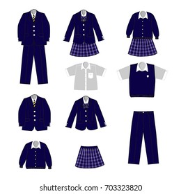 Set Of School Uniform For A Boy And A Girl