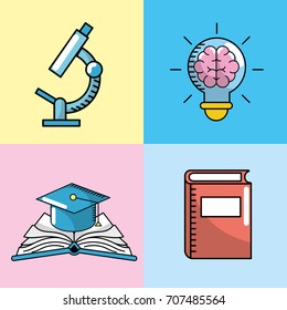 set school utensils to education knowledge