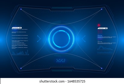 Set of Sci Fi Modern User Interface Elements. Futuristic Abstract HUD. Good for game UI. Vector Illustration EPS10