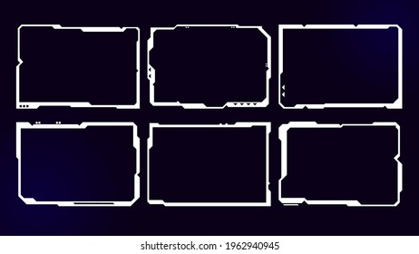 Set of Sci Fi Modern User Interface Elements. Futuristic Abstract HUD. Good for game UI. Vector Illustration EPS10