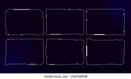 Set of Sci Fi Modern User Interface Elements. Futuristic Abstract HUD. Good for game UI. Vector Illustration EPS10