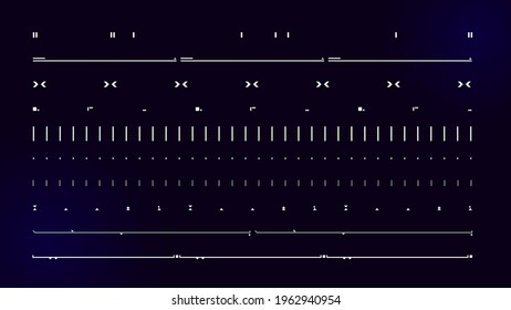 Set of Sci Fi Modern User Interface Elements. Futuristic Abstract HUD. Good for game UI. Vector Illustration EPS10