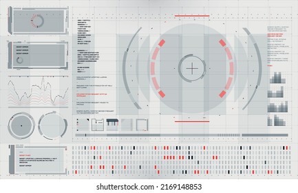 Set of Sci Fi Modern User Interface Elements. Futuristic Abstract HUD. Good for game UI. Vector Illustration EPS10