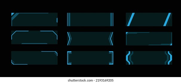 Set of sci fi modern user interface elements futuristic abstract hud