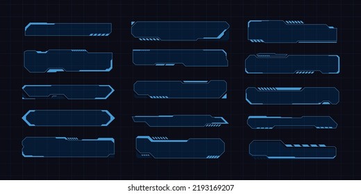 Set of sci fi modern user interface elements futuristic abstract hud