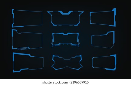 Set of Sci Fi Modern User Interface Elements. Futuristic Abstract HUD. Good for game UI. Vector Illustration EPS10