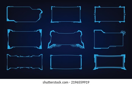 Set of Sci Fi Modern User Interface Elements. Futuristic Abstract HUD. Good for game UI. Vector Illustration EPS10