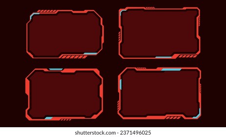 Set of Sci Fi Modern User Interface Elements. Futuristic Abstract HUD. Good for game UI. Vector Illustration EPS10