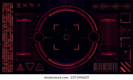 Conjunto de Elementos Modernos de Interfaz de Usuario de Sci Fi. HUD abstracto futurista. Es bueno para la interfaz de usuario del juego. EPS10 de ilustración vectorial