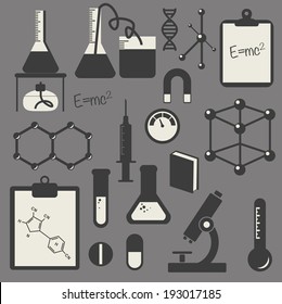 Set of science icons