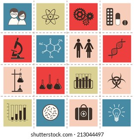 Set of science icons