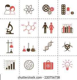 Set of science icons 