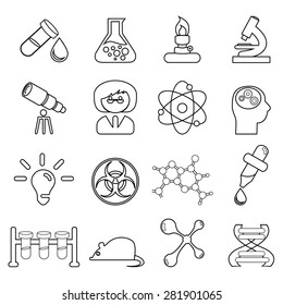 Set of science icons