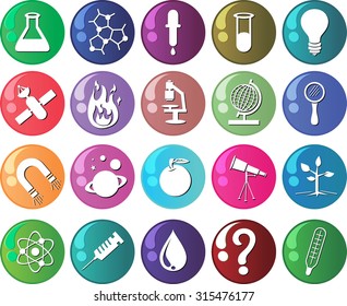 Set of science icons