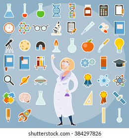 Set of science icons