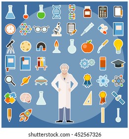 Set Science Icons Stock Vector (Royalty Free) 452567326 | Shutterstock